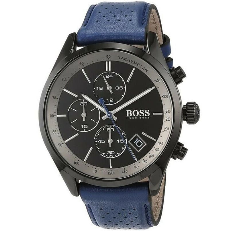 1513563 hugo boss watch men blue leather grand prix 2 1