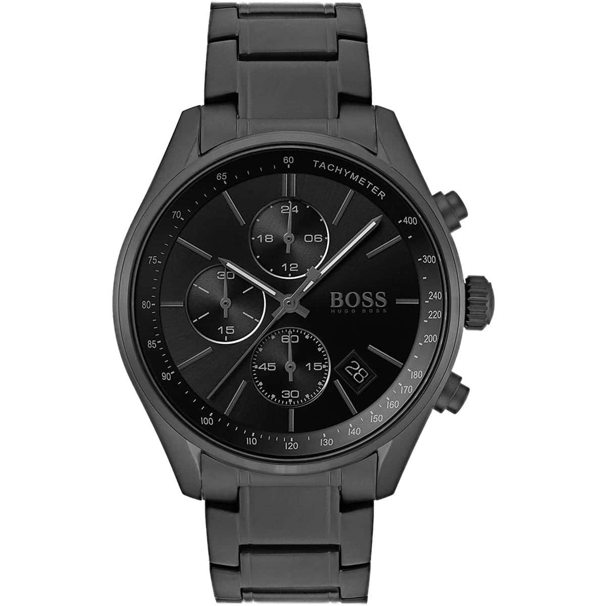 1513676 hugo boss watch men black metal grand prix 1