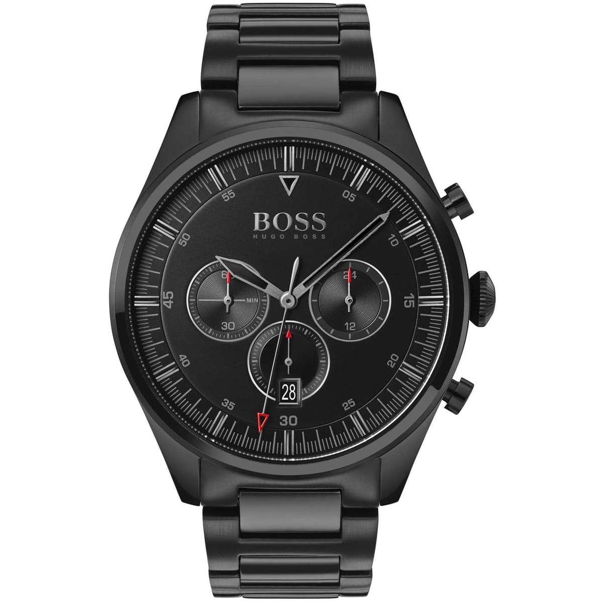 1513714 hugo boss watch men black metal pioneer 1