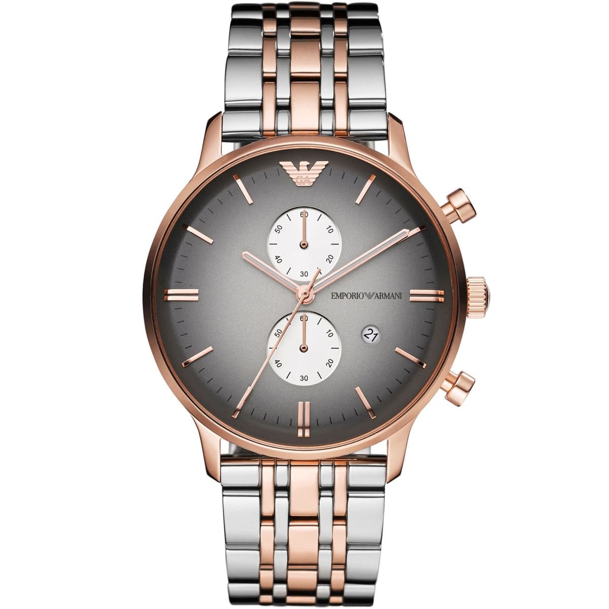 ar1721 emporio armani watch men silver rose gold metal stainless steel gianni 1