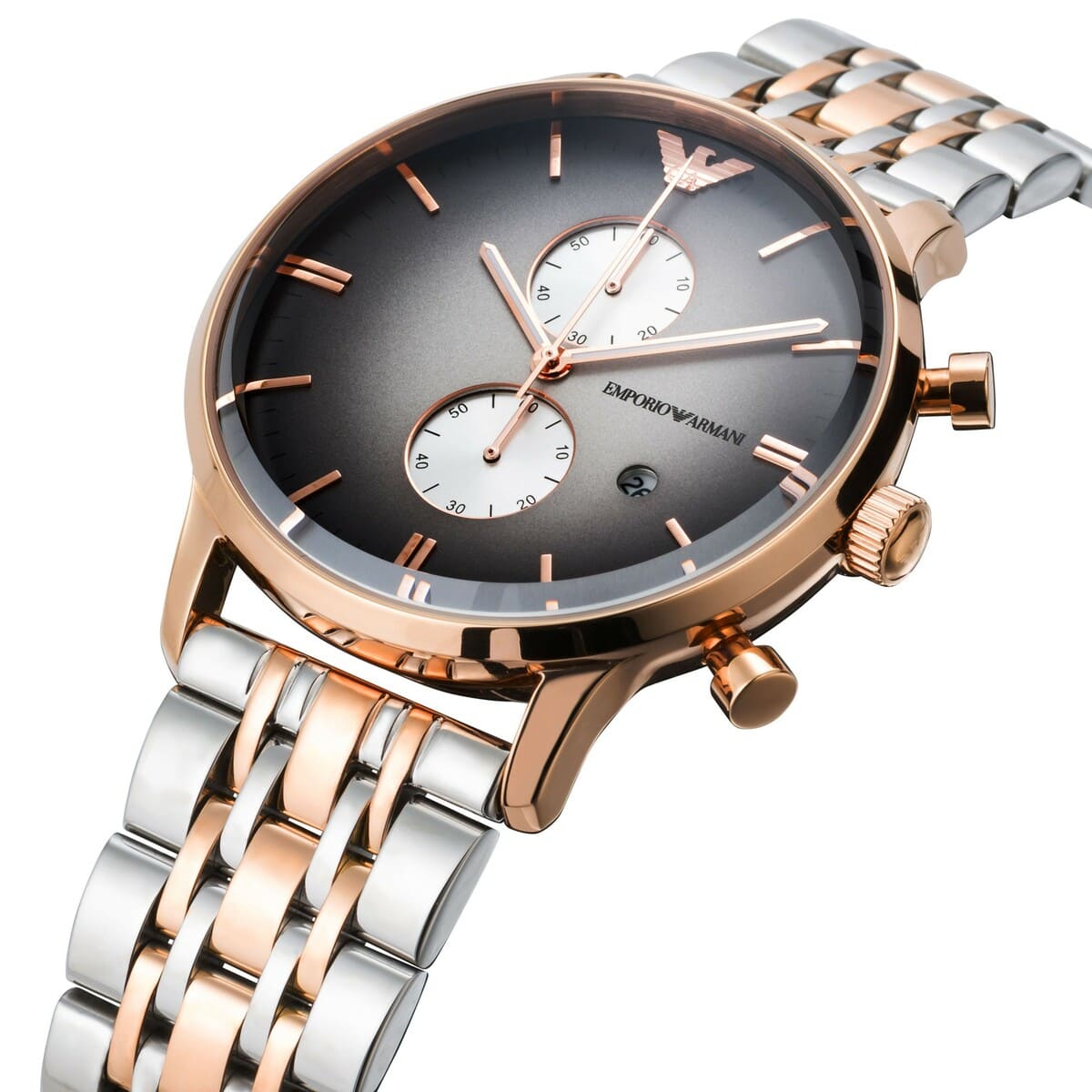 ar1721 emporio armani watch men silver rose gold metal stainless steel gianni 2 1