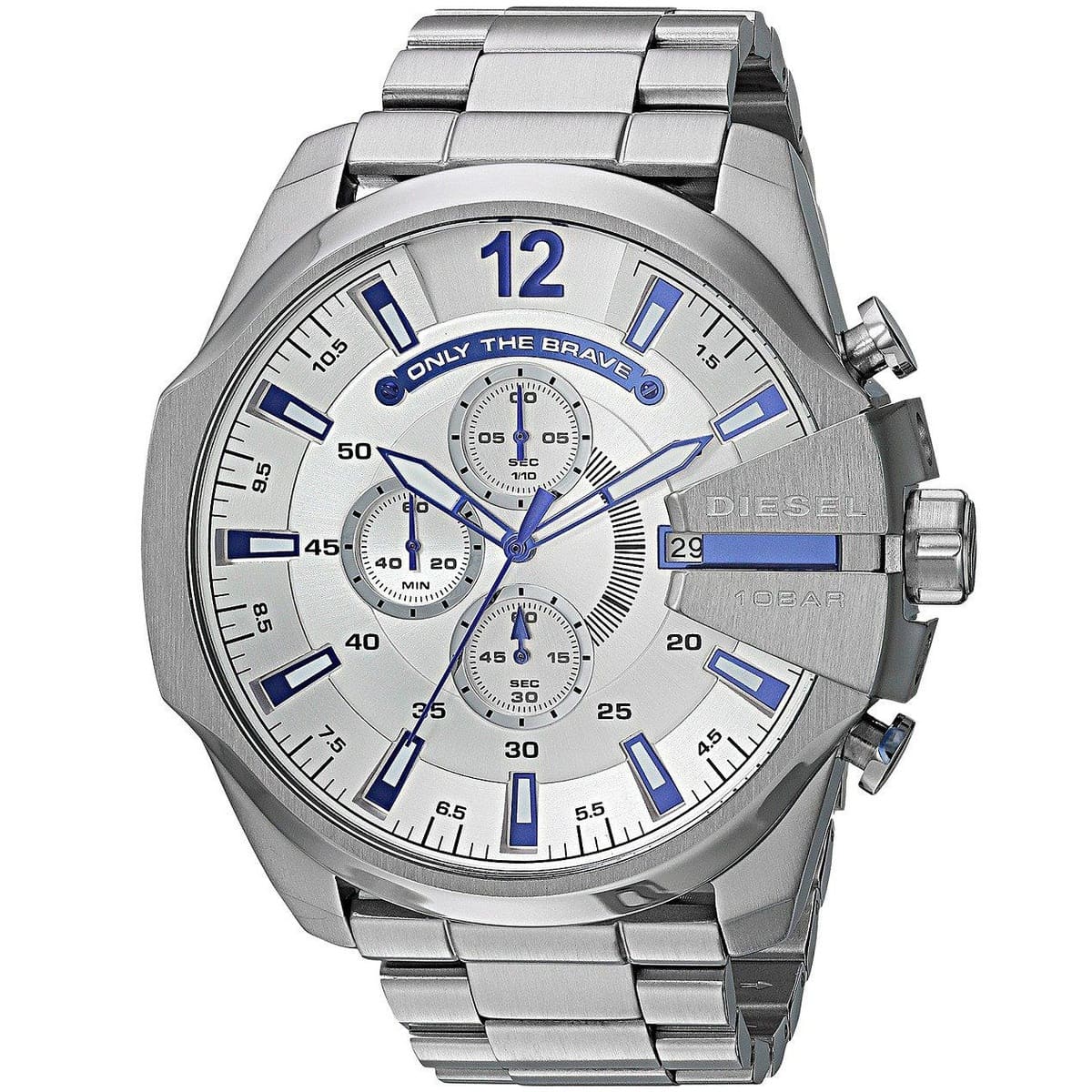 dz4477 diesel watch men silver metal mega chief 2 1