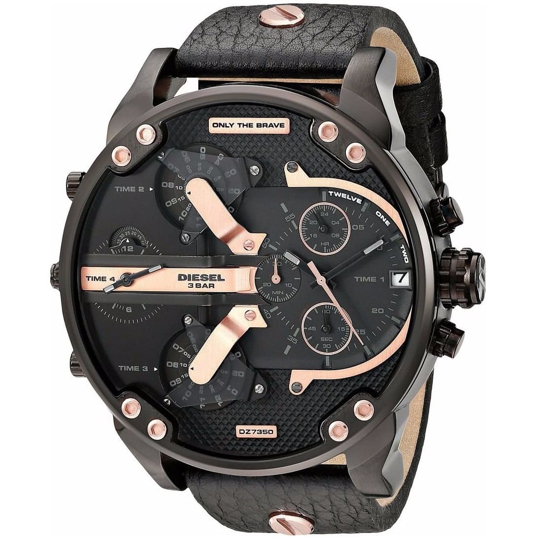 dz7350 diesel watch men black leather mr daddy 2 1