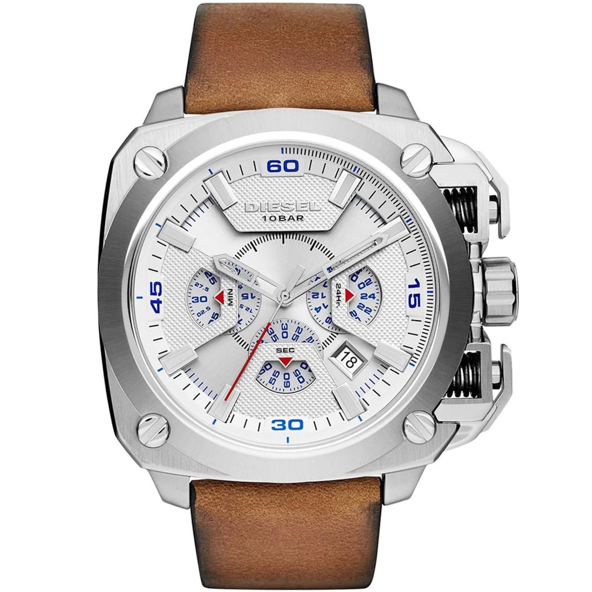 dz7357 diesel watch men brown leather bamf 1