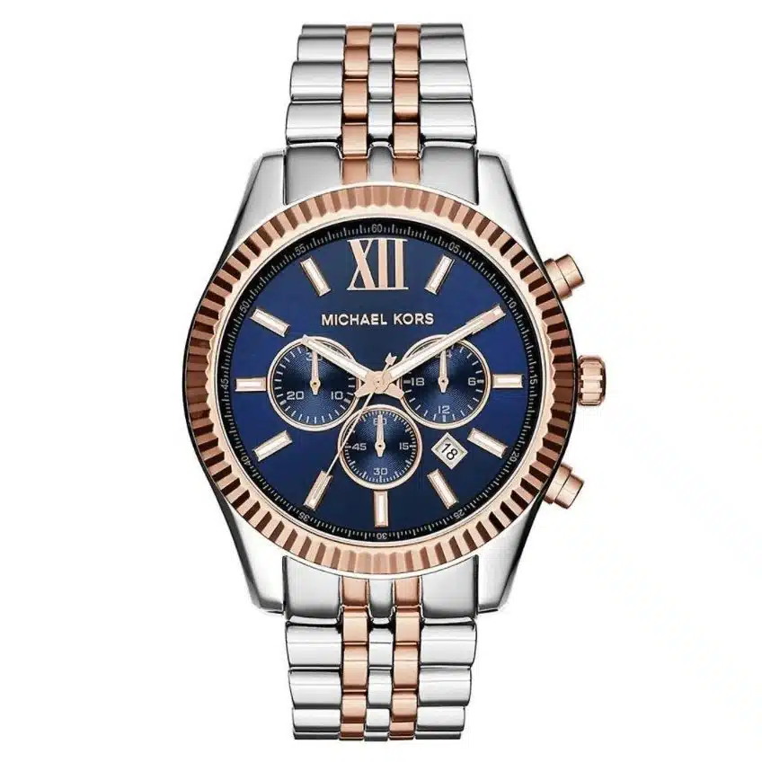 michael kors watch lexington chronograph two tone blue mk8412 424742 1280x 1