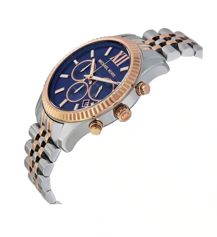 michael kors watch lexington chronograph two tone blue mk8412 842375 1280x 1