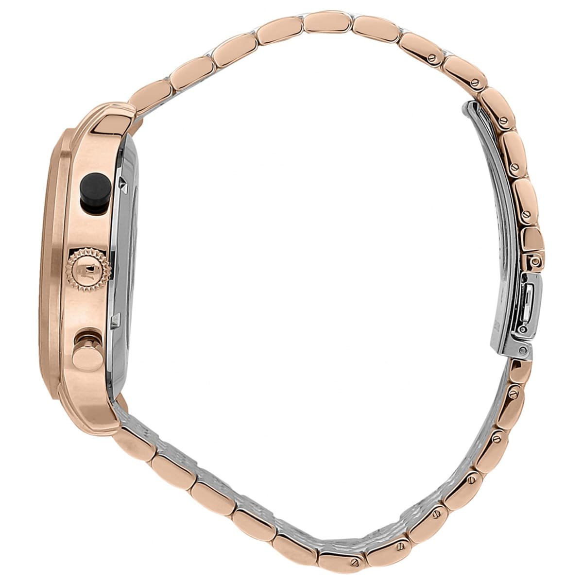 r8873638005 maserati watch men black dial metal stainless steel silver rose gold two tone strap quartz battery analog chronograph wr 10 atm legend 2 1