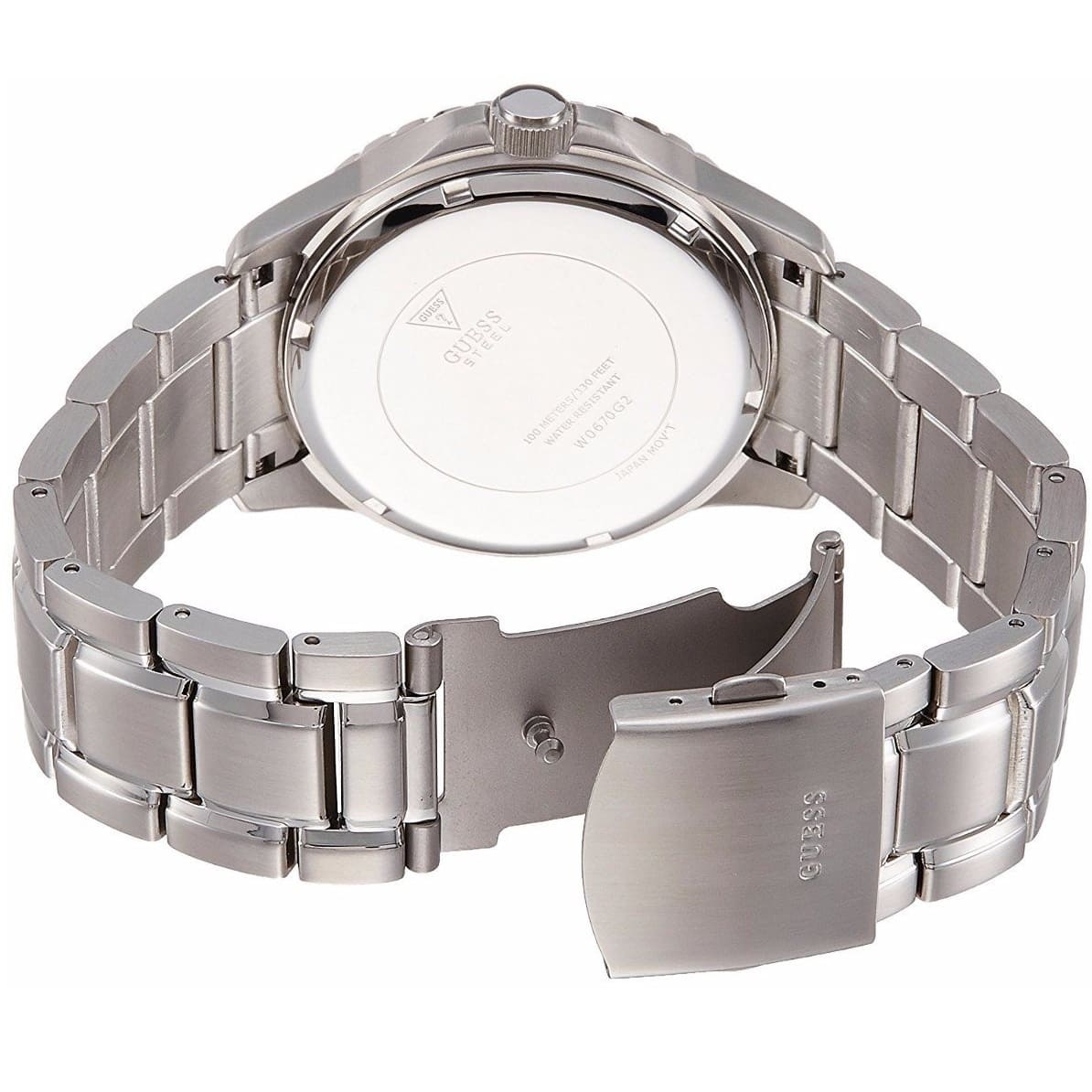 w0379g3 guess watch men silver metal horizon 2 1