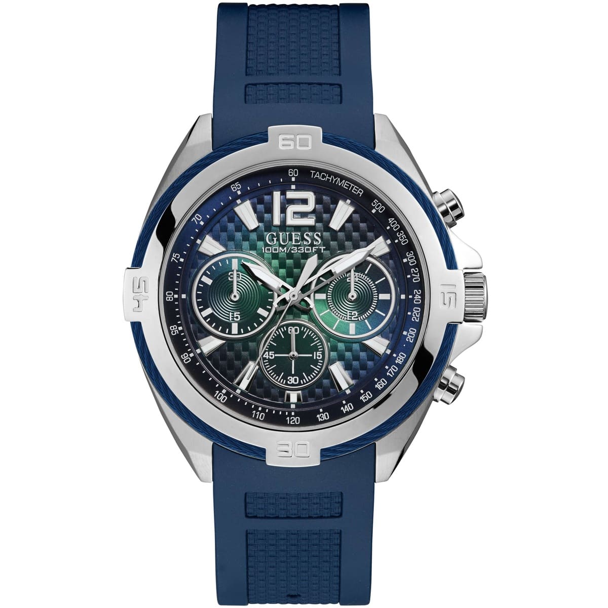 w1168g1 guess watch men blue rubber surge 1