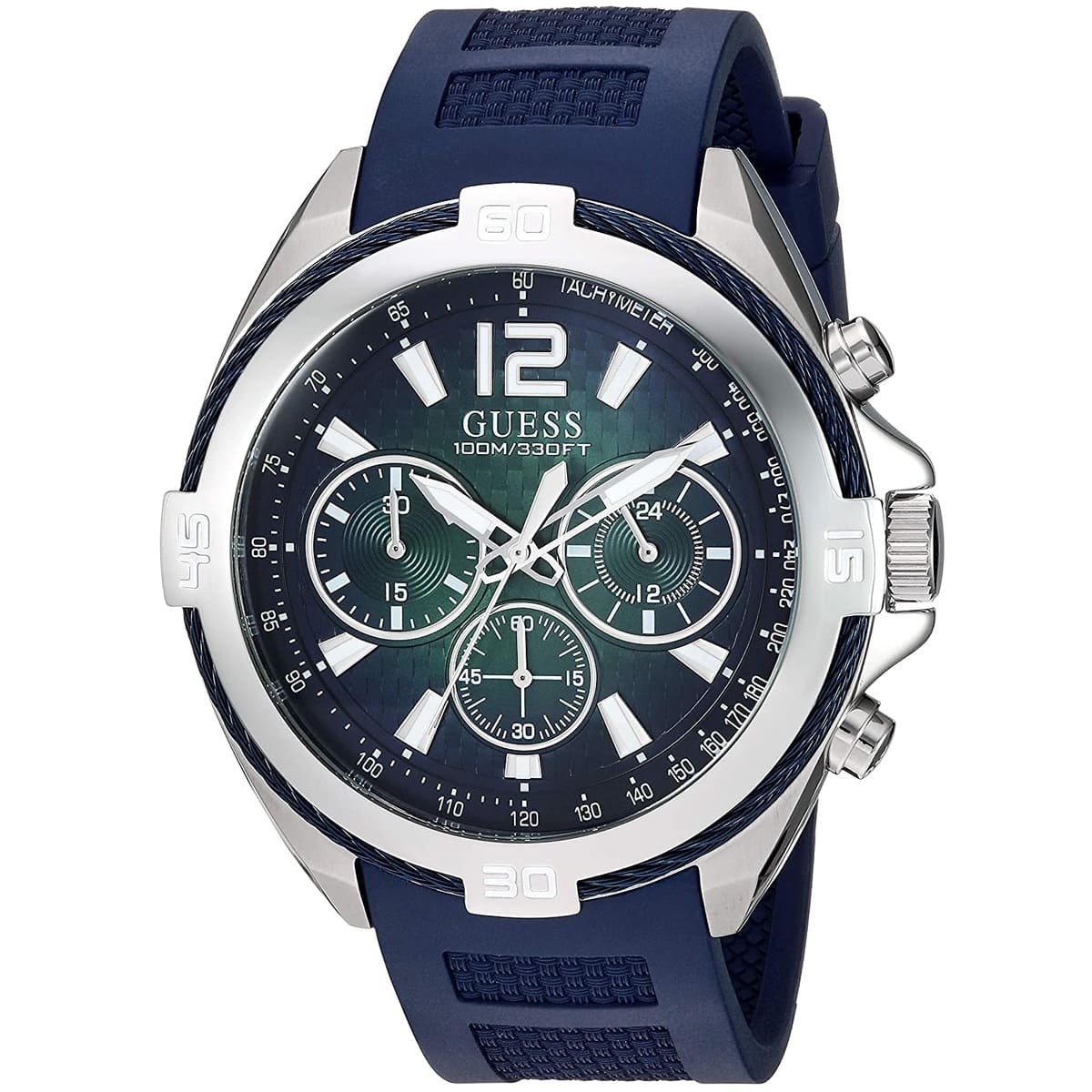 w1168g1 guess watch men blue rubber surge 2 1