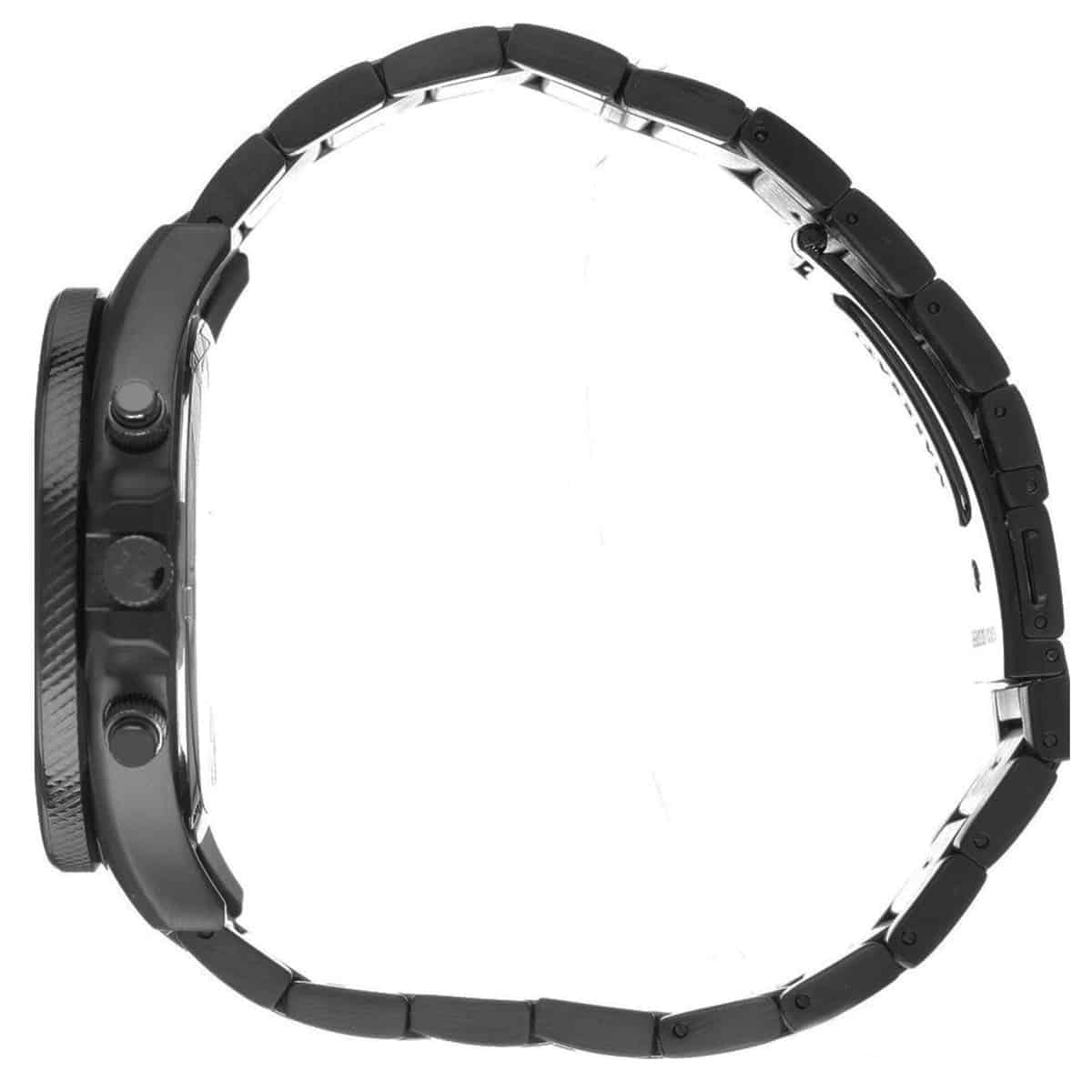 r8873640011 maserati watch men black dial metal stainless steel strap quartz battery analog chronograph tachymeter water resistant 100 meters sfida 4