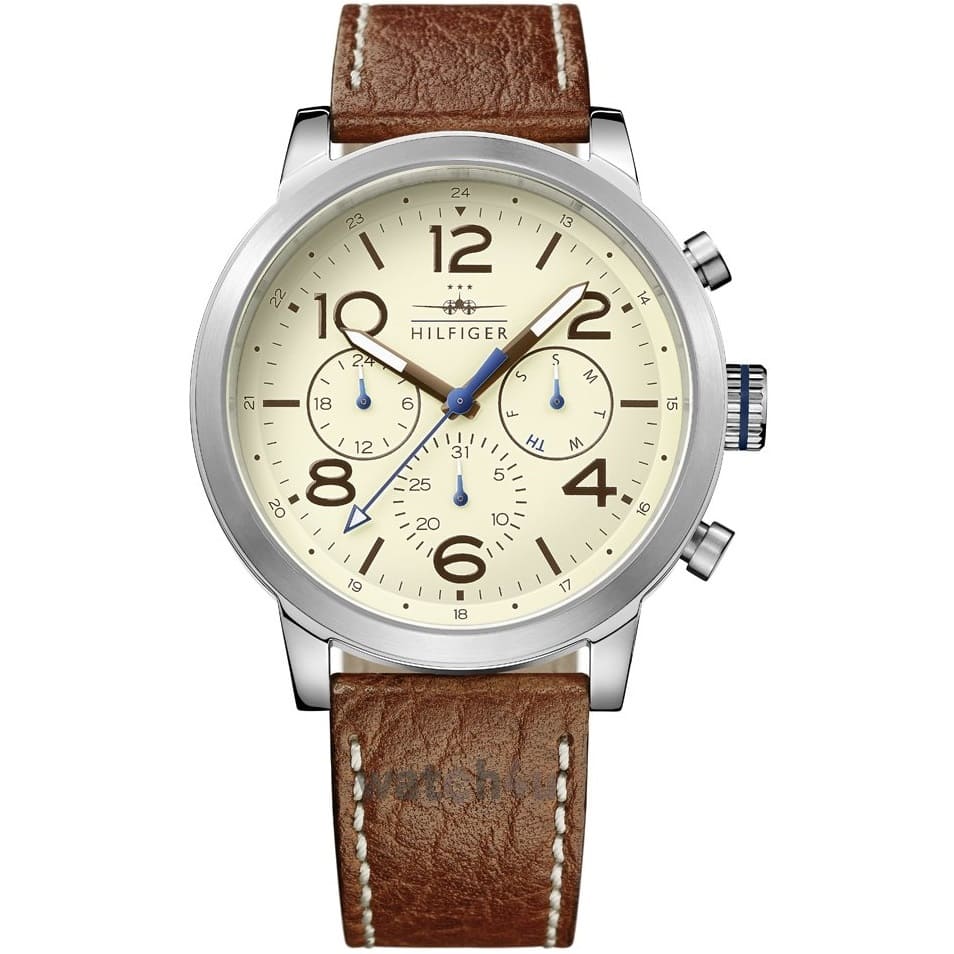 1791230 tommy hilfiger watch men brown leather jake