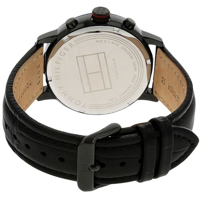 1791310 tommy hilfiger watch men black men leather alden 6