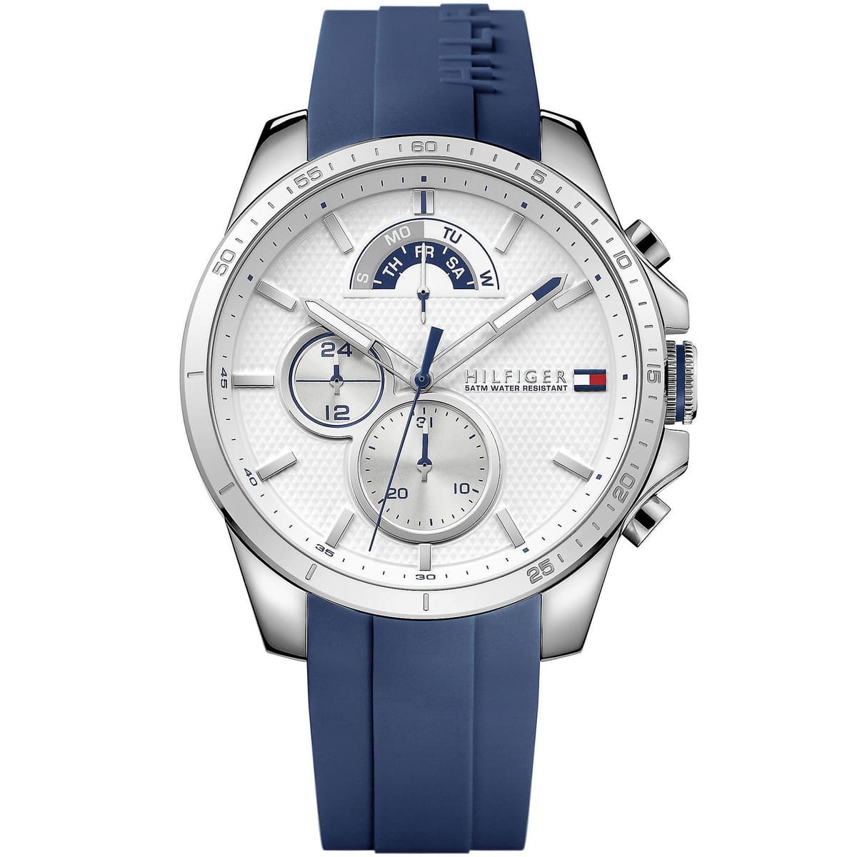 1791349 tommy hilfiger watch men blue rubber decker