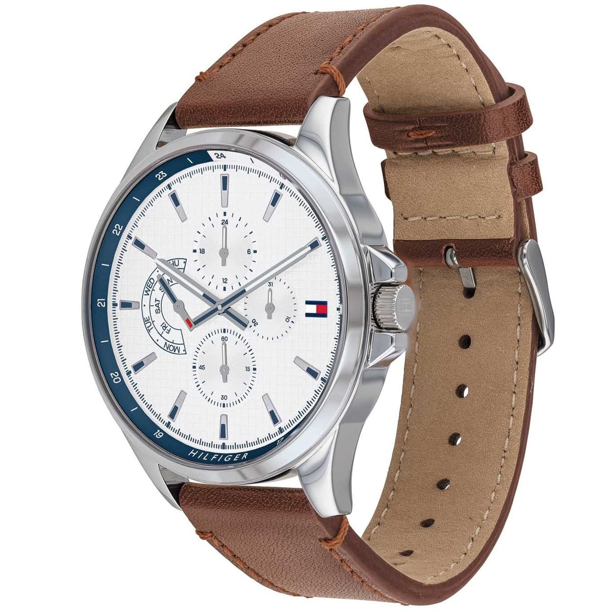 1791614 tommy hilfiger watch men brown leather shawn 2