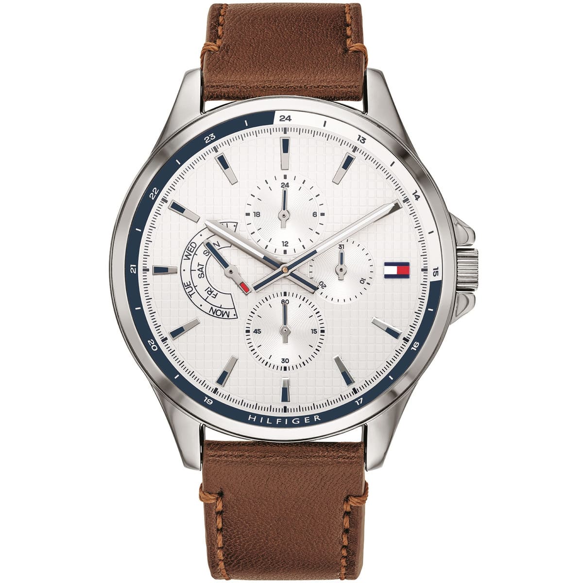 1791614 tommy hilfiger watch men brown leather shawn