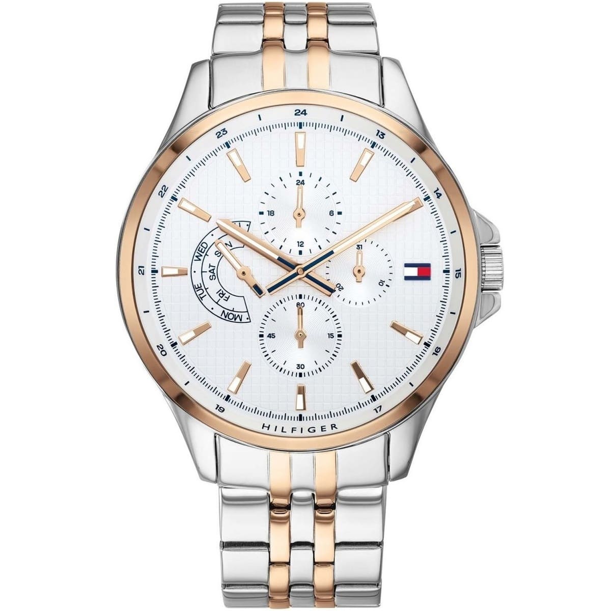 1791617 tommy hilfiger watch men silver gold metal shawn