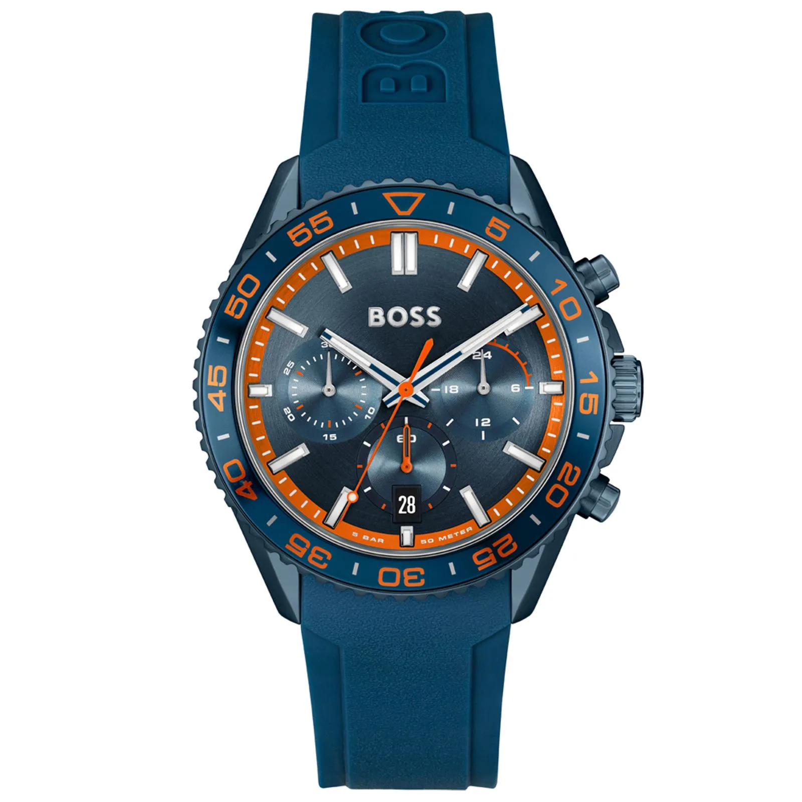 Relogio Boss Masculino Borracha Azul 1514142 99342 1 set