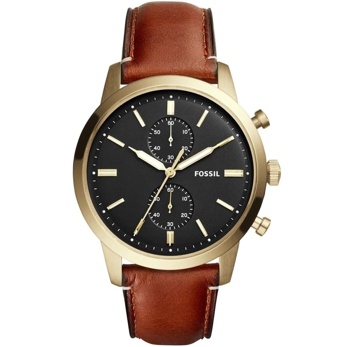 fs5338 fossil watch men brown leather townsman 1