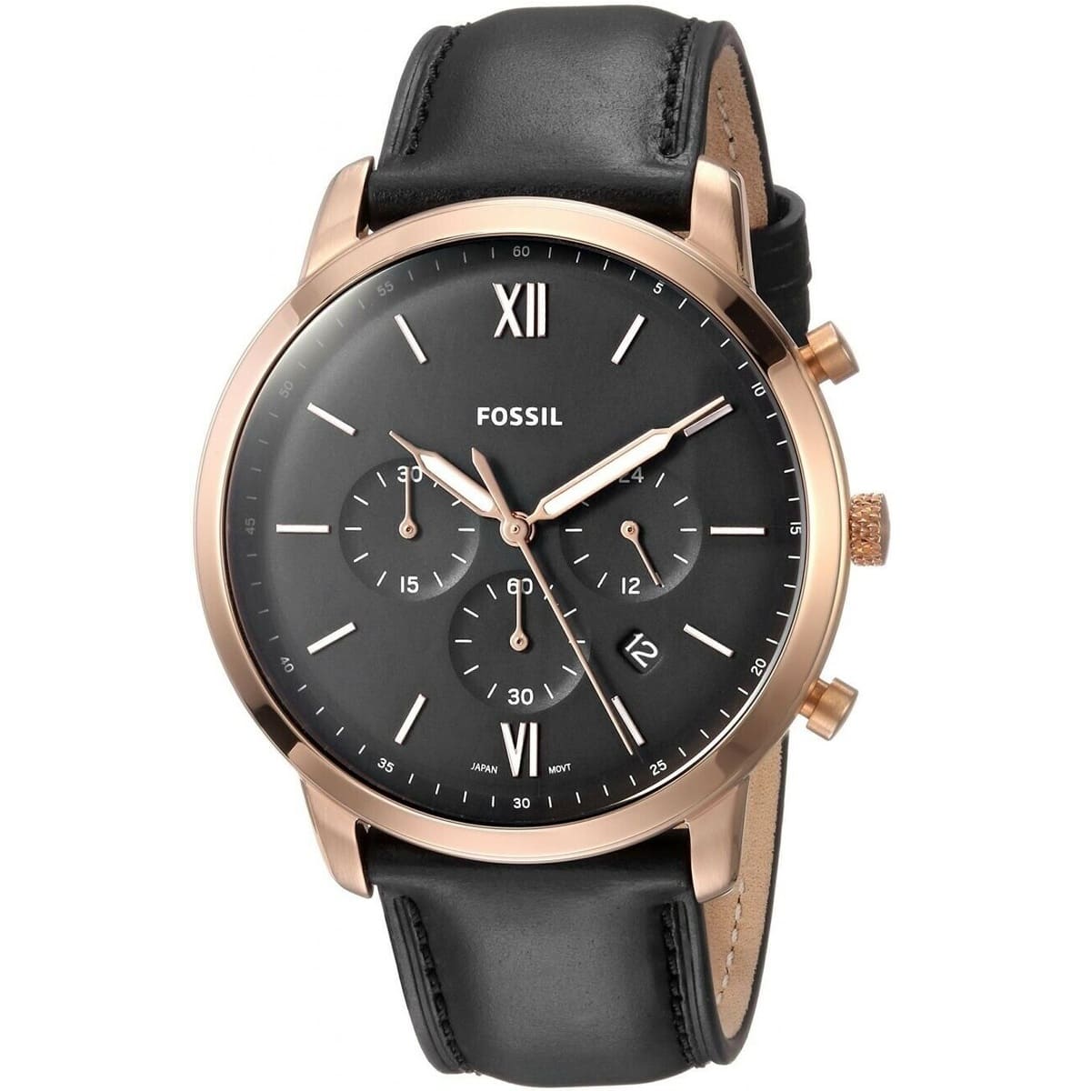 fs5381 fossil watch men black leather Neutra 2