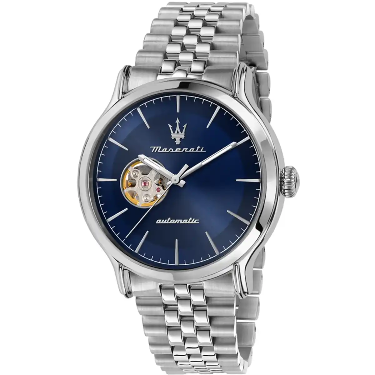 r8823118009 original maserati men watch blue dial silver metal strap automatic egypt