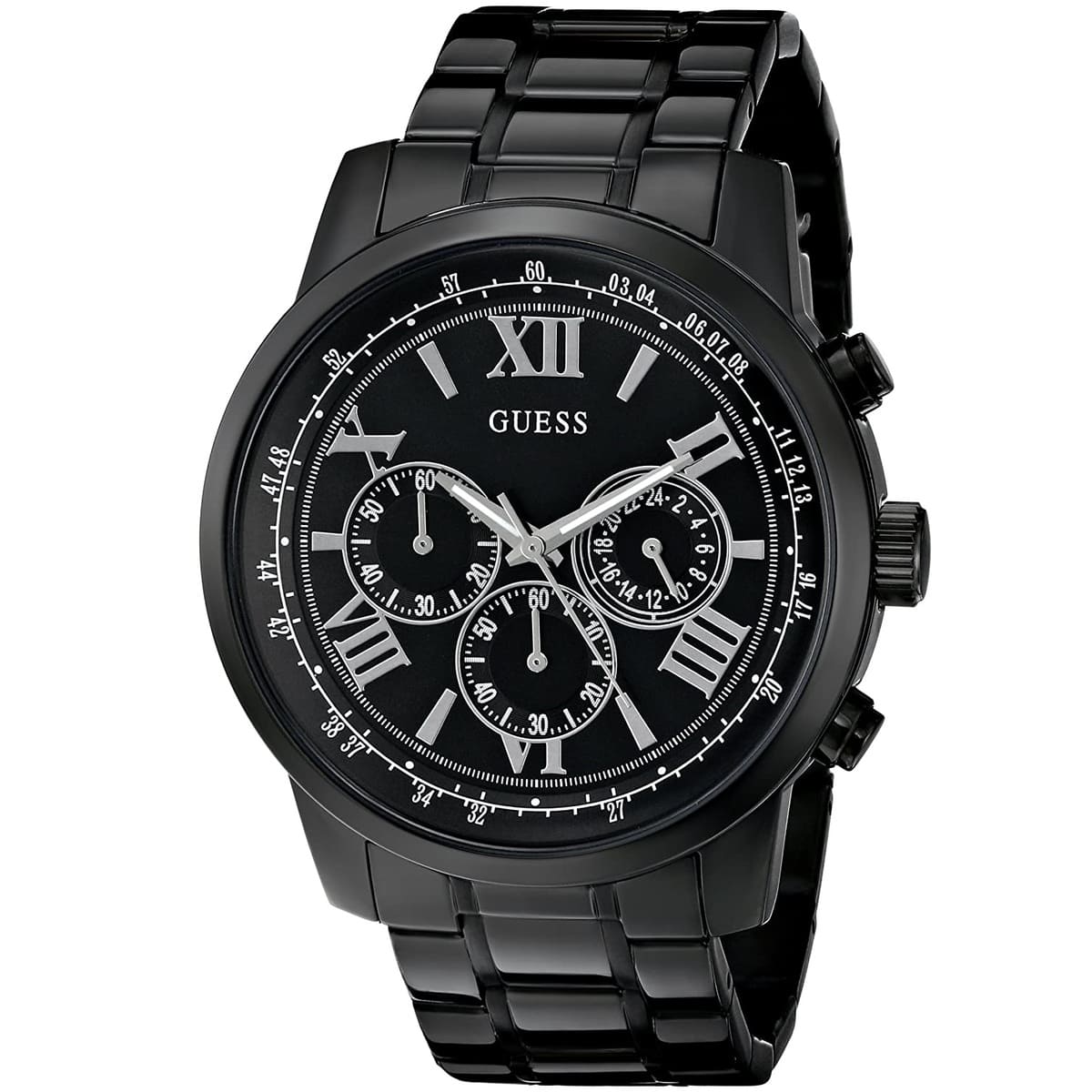 w0379g2 guess watch men black metal horizon 2