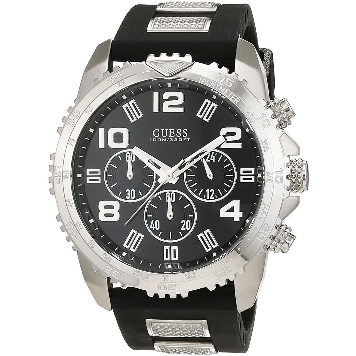 w0599g3 guess watch men black rubber velocity 2