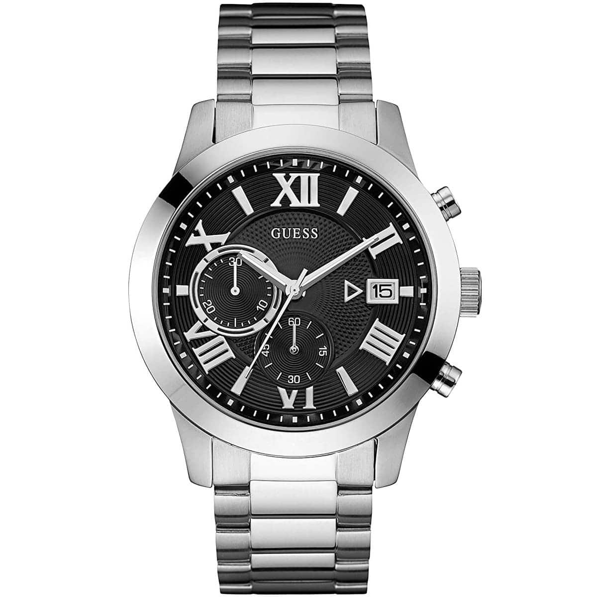 w0668g3 guess watch men silver metal atlas