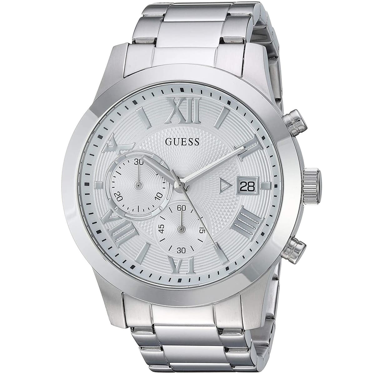 w0668g7 guess watch men silver metal atlas 2