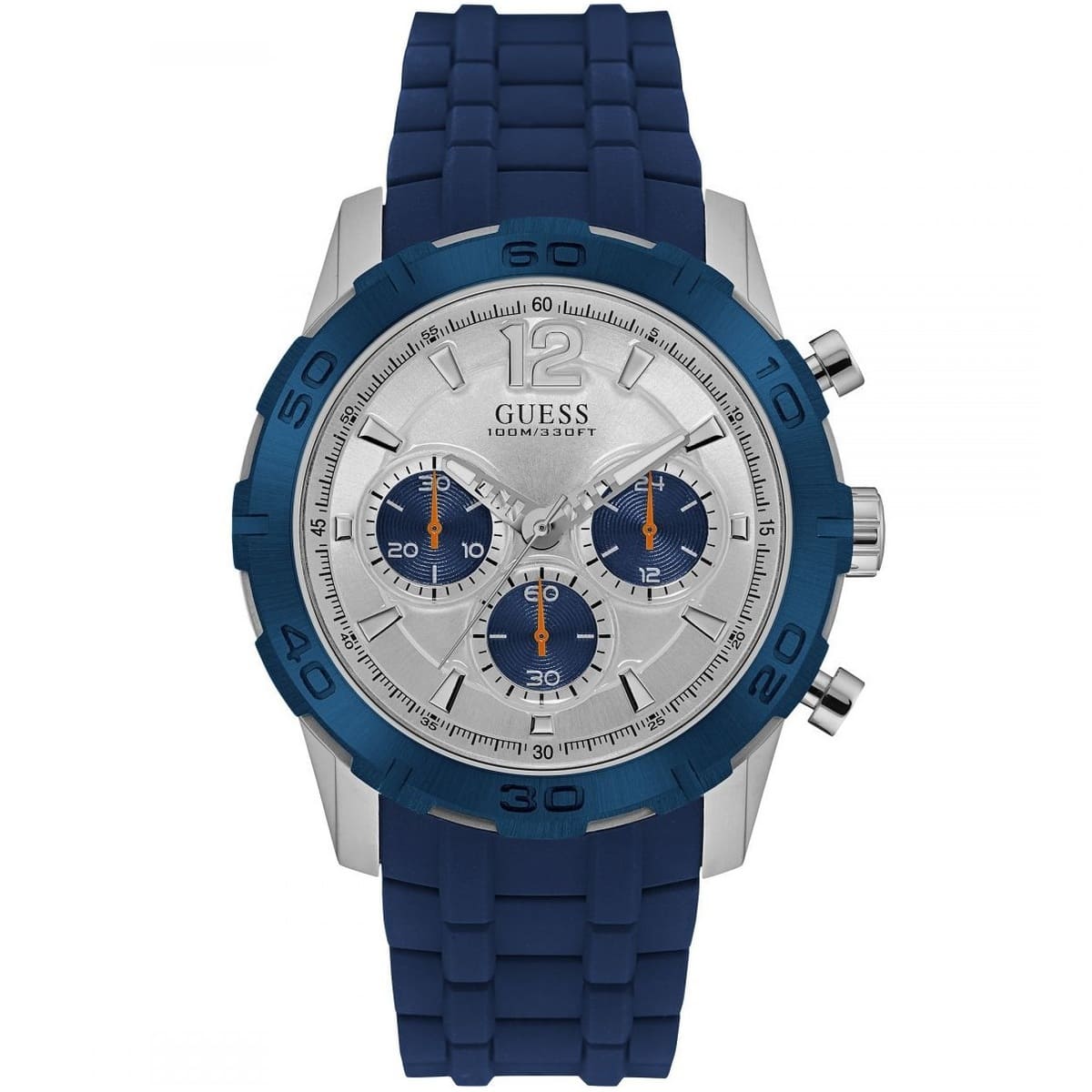 w0864g6 guess watch men blue rubber caliber