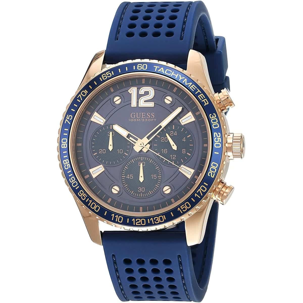 w0971g3 guess watch men blue rubber fleet 2