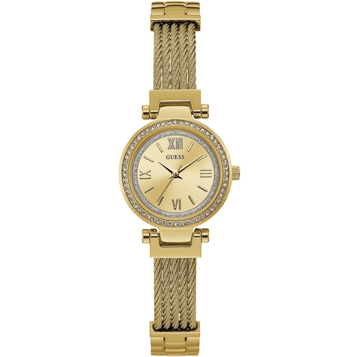 w1009l2 guess watch women gold metal mini soho