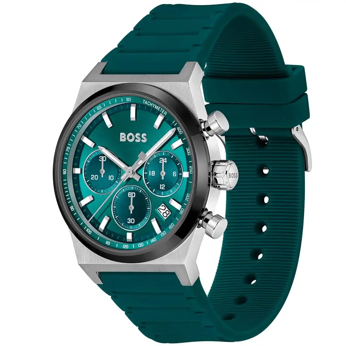1514244 hugo boss watch green dial rubber strap candor egypt 2