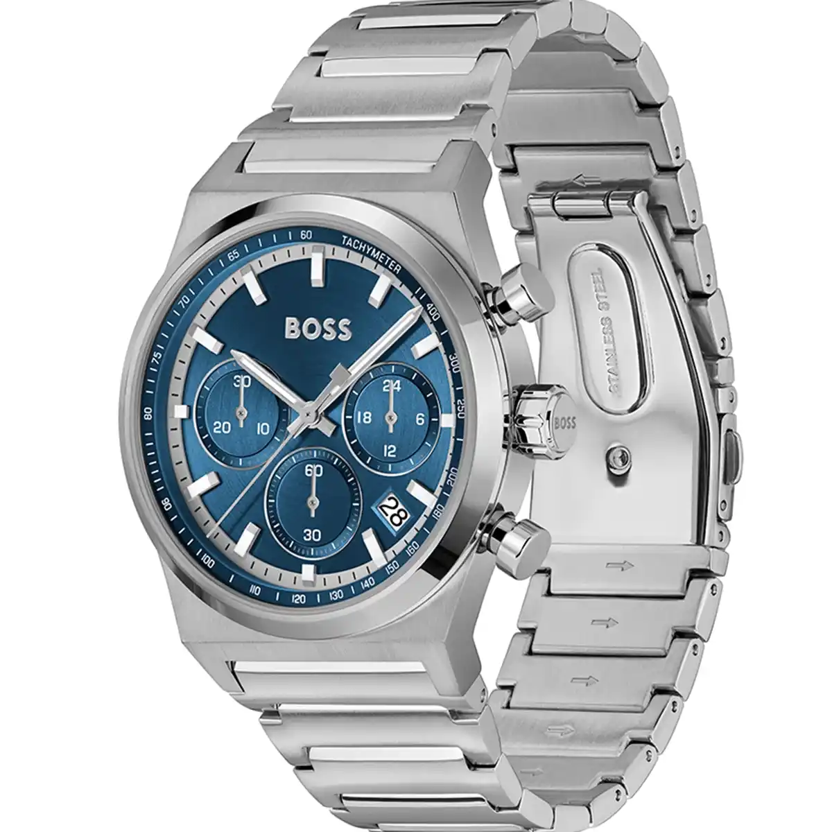 1514250 original hugo boss watch men blue dial silver metal strap candor egypt 2 1
