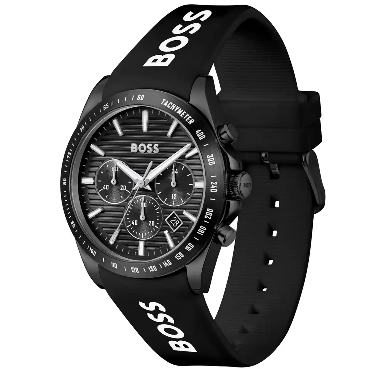 1514289 hugo boss watch men full black rubber strap egypt strike 2