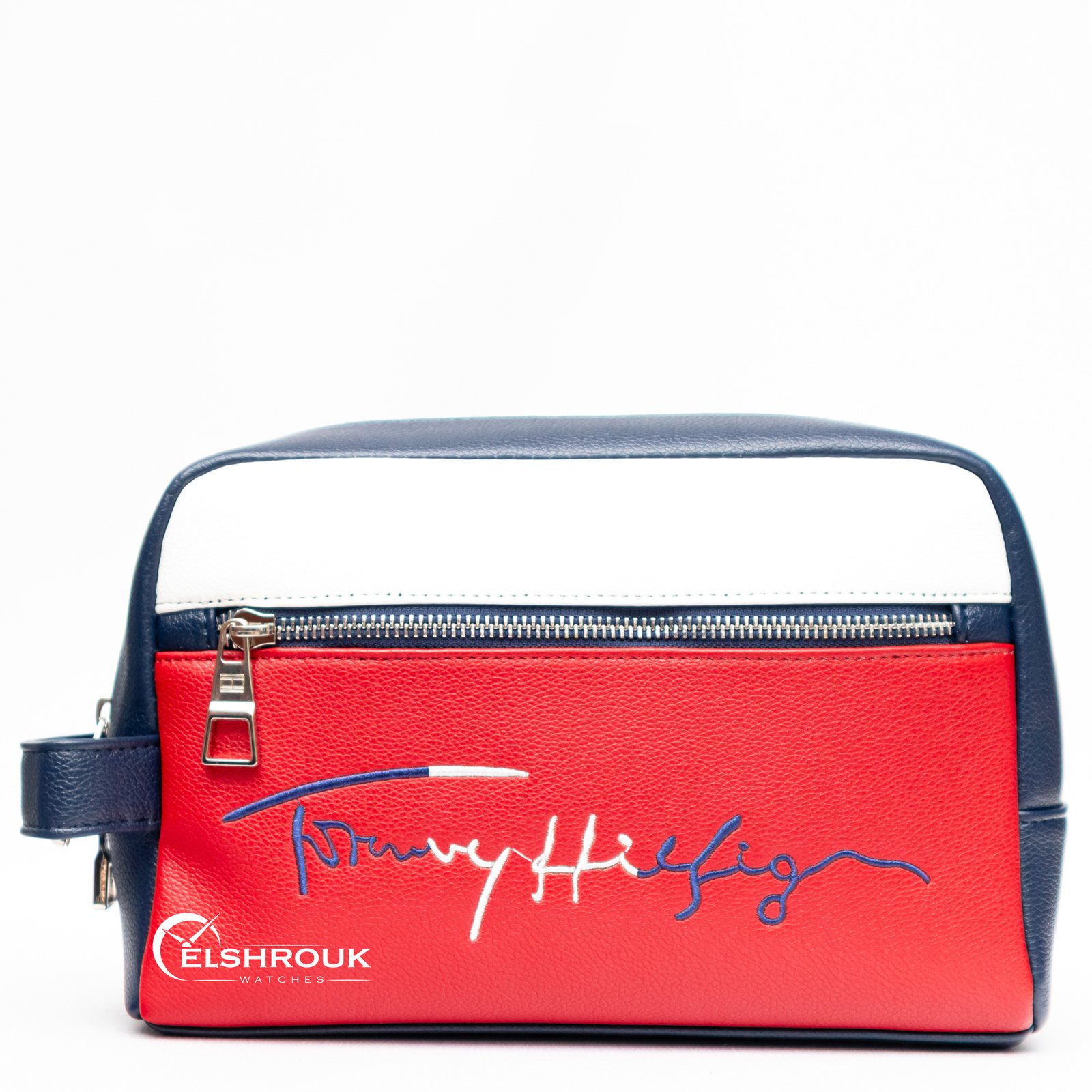 شنطة يد تومي هيلفيغير رجالي ازرق x احمر