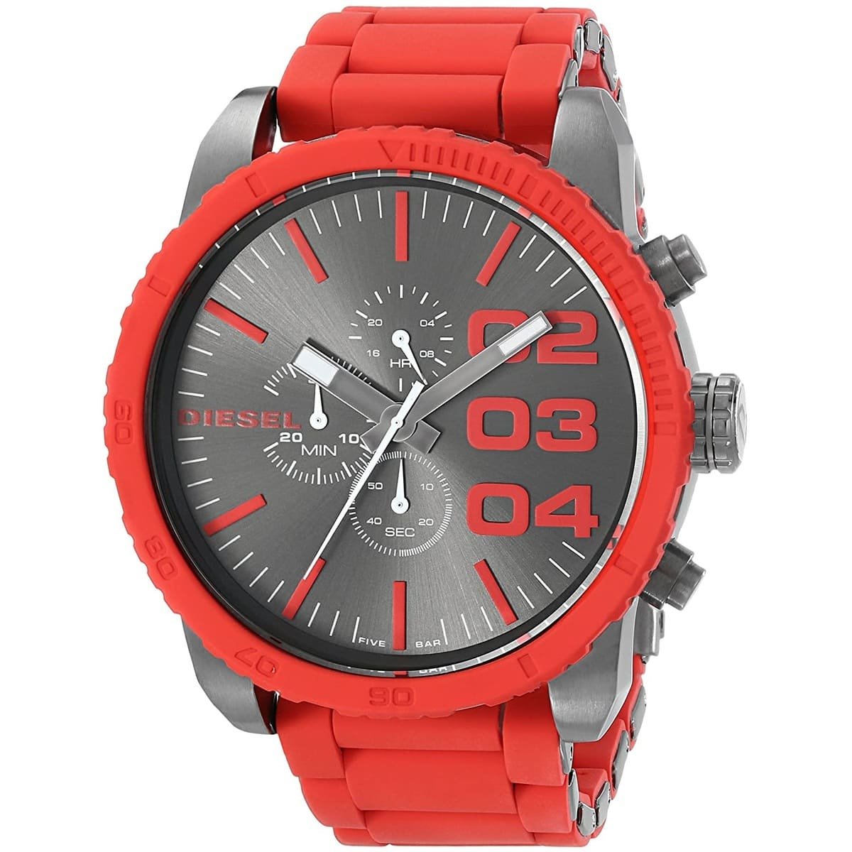 dz4289 diesel watch men red metal double down 2