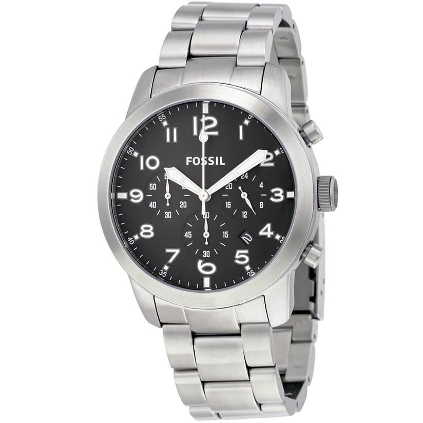 fs5141 fossil watch men silver metal pilot 2