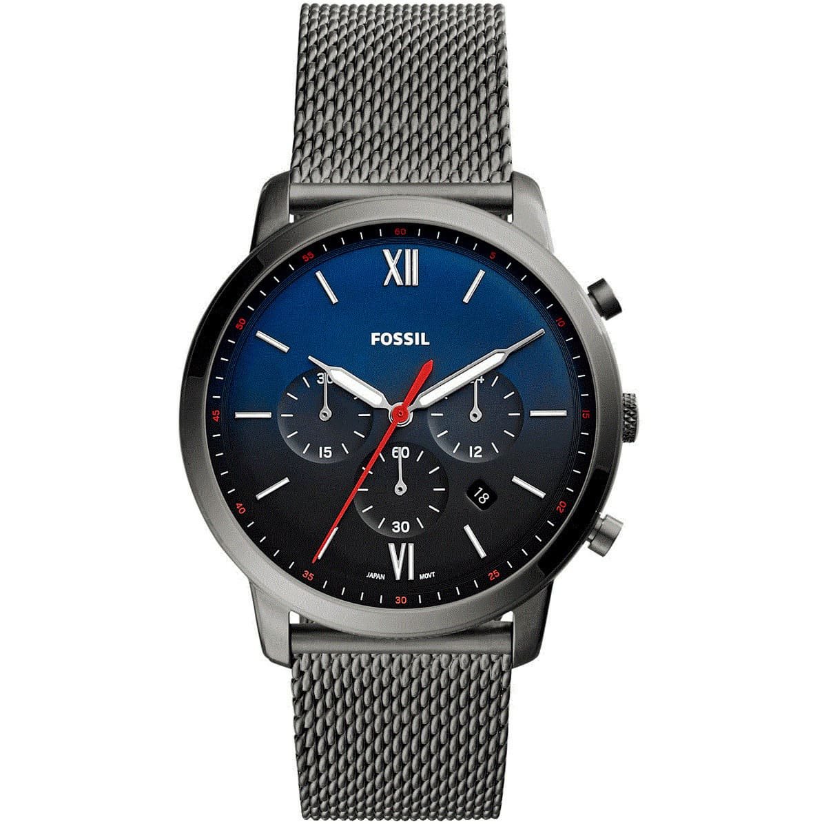 fs5383 fossil watch men gray metal neutra