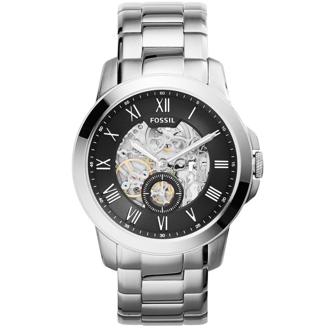 me3055 fossil watch men silver metal grant multi function
