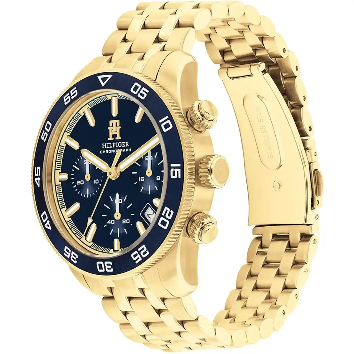 tommy hilfiger 1792158 th85 men watch blue dial gold metal strap battery egypt 2