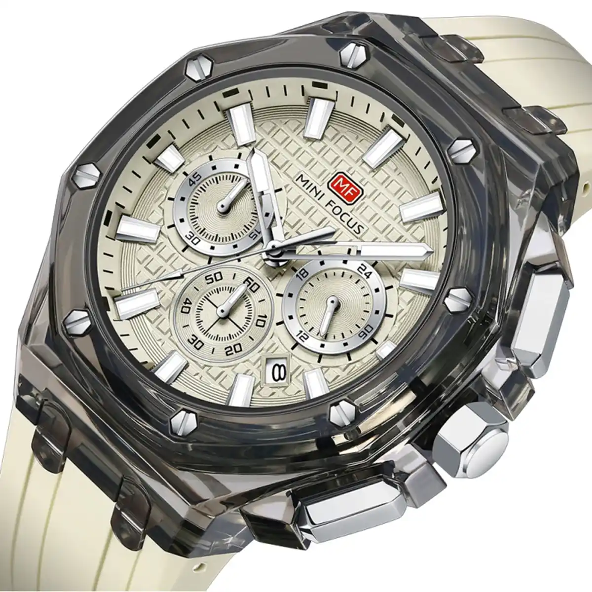 mf0616g.04 original mini focus men watch grey dial gray rubber strap egypt 2