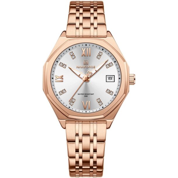 ساعة نافي فورس للنساء NF5052-RG-W-RG