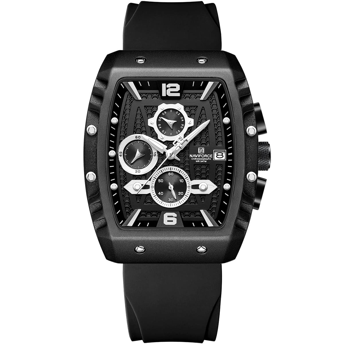 Nf8025-B-W-B-Naviforce-Watch-Chronograph-Wr-3Atm-Men-Black-Dial-Rubber-Strap-Quartz-Battery-Square-Analog-For-Dream.jpg nf8025 b w b naviforce watch chronograph wr 3atm men black dial rubber strap quartz battery square analog for dream