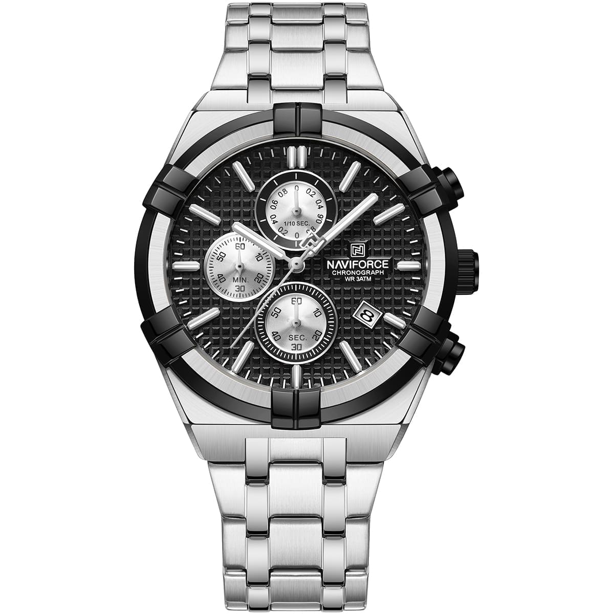 Nf8042-S-B-S-Naviforce-Watch-Chronograph-Wr-3Atm-Men-Black-Dial-Stainless-Steel-Metal-Silver-Strap-Quartz-Battery-Analog-For-Dream.jpg nf8042 s b s naviforce watch chronograph wr 3atm men black dial stainless steel metal silver strap quartz battery analog for dream